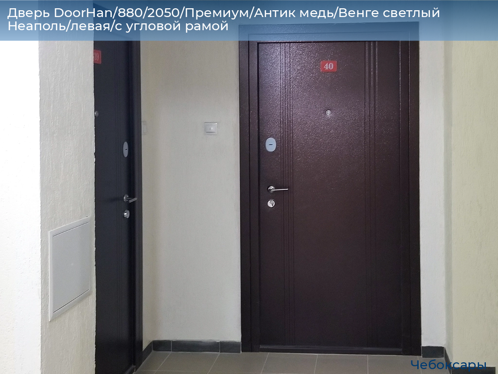 Дверь DoorHan/880/2050/Премиум/Антик медь/Венге светлый Неаполь/левая/с угловой рамой, cheboksary.doorhan.ru