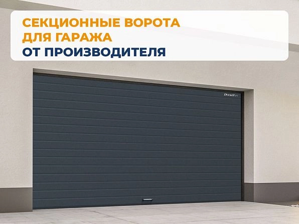 Секционные ворота 2500х2100 мм антрацитовые DoorHan RSD02, cheboksary.doorhan.ru